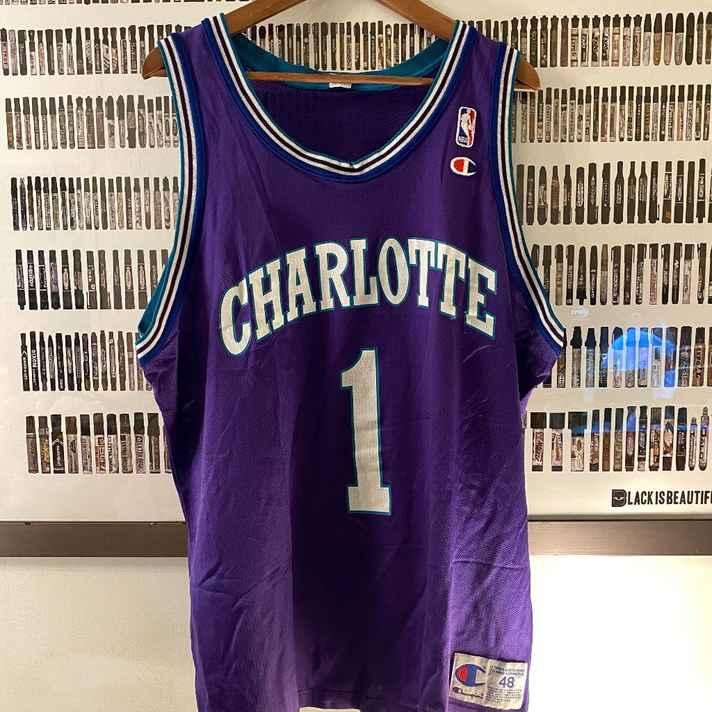 Champion - Charlotte Hornets Muggsy Bogues vintage jersey (1994) ALTERNATE 48